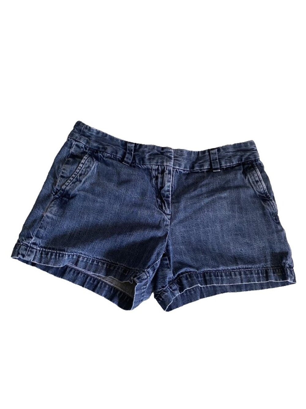 Ann Taylor Loft Womens 4 Blue Denim Shorts Dark Wash 3.5" inseam w Pockets